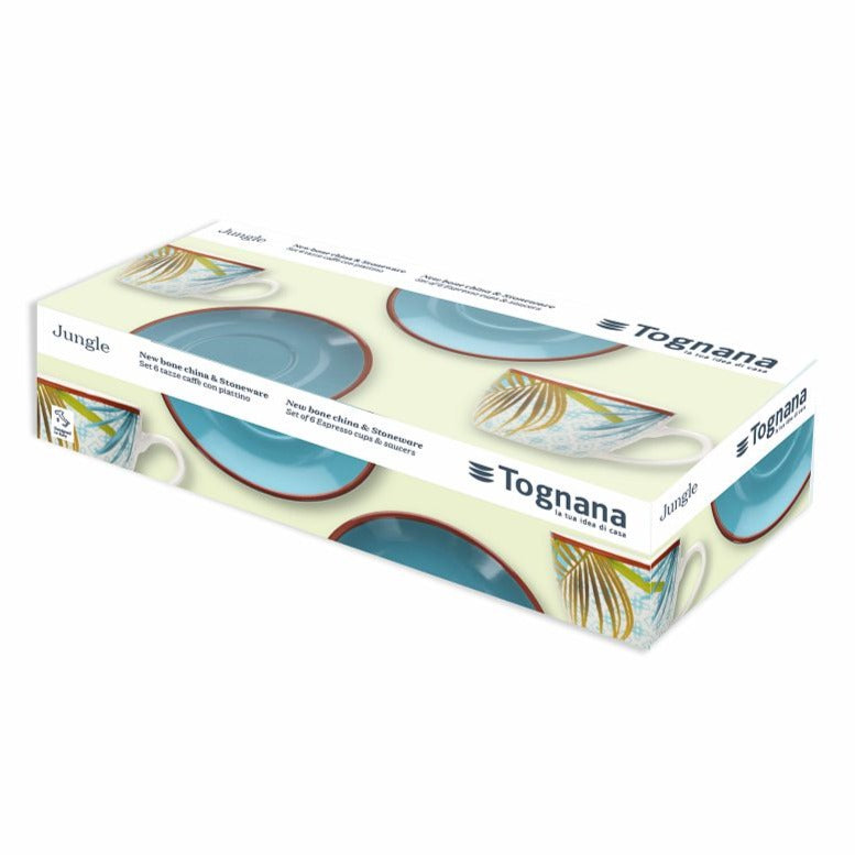 Karton der sechs Espressotassen Metropolis Jungle