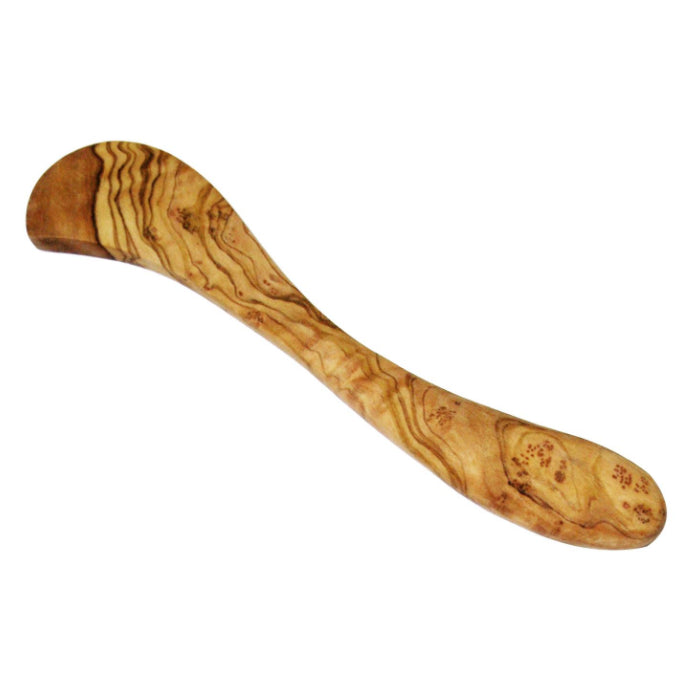 KeboLiv Buttermesser Olivenholz, 18 cm, Unikat - Porzellan aus Italien