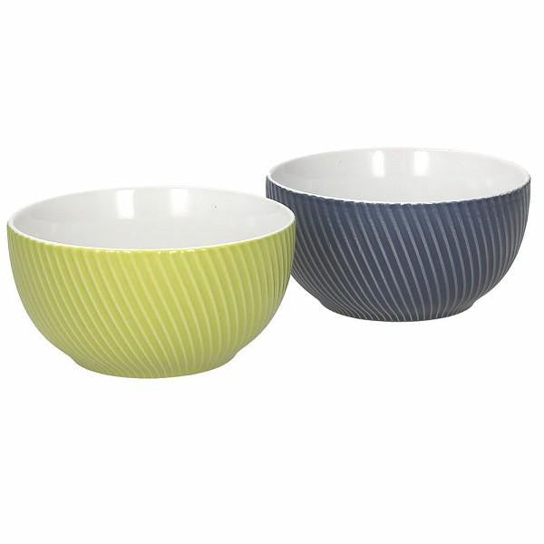 2er Set Müslischalen Concerto in versch. Farben, Ø 14 cm aus Keramik - Porzellan aus Italien