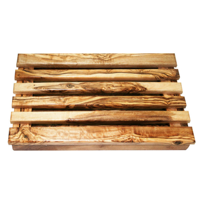 KeboLiv Brotschneidebrett/Schneidebrett mit Krümelfach, aus Oivenholz - Porzellan aus Italien