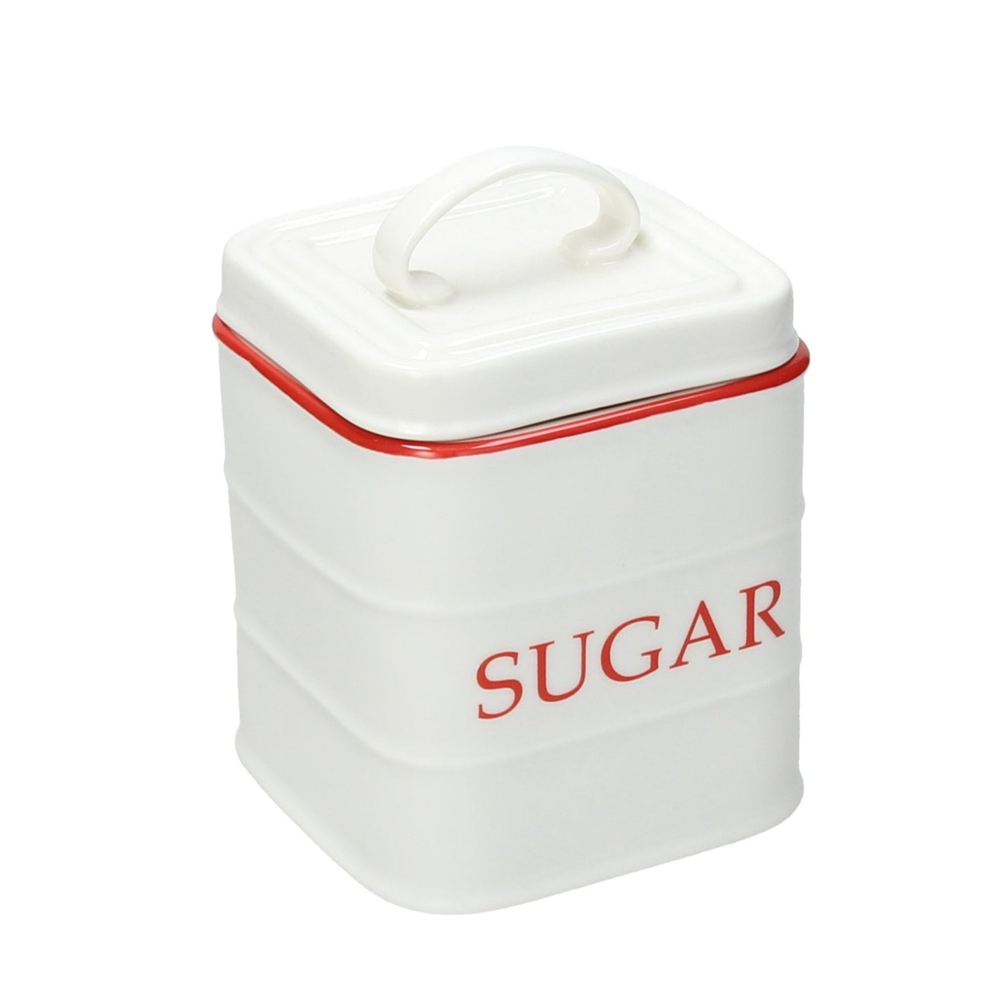 Zuckerdose Dolce CASA Retro Red aus Keramik - Porzellan aus Italien