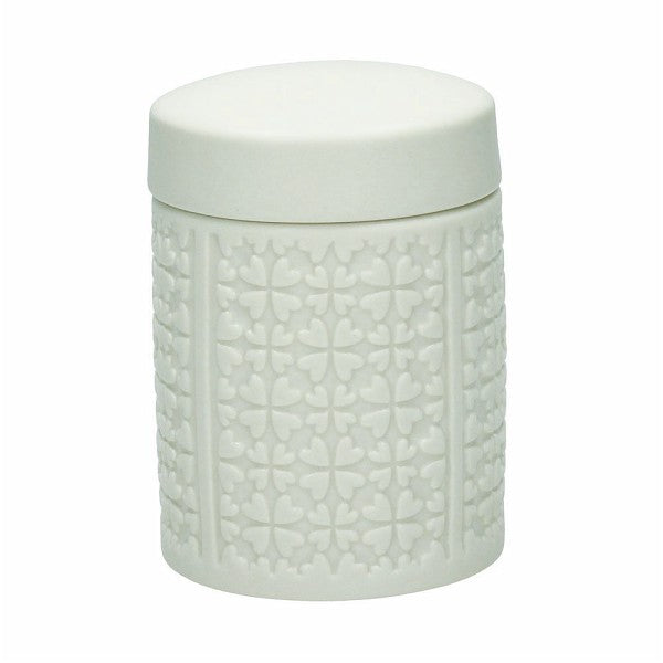 Vorratsdose MELROSE, 12/14/16 cm hoch, Keramik, creme-weiß - Porzellan aus Italien