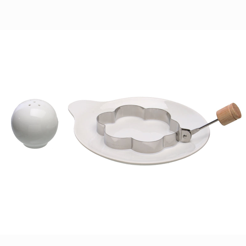 Frühstückseier-Set Breakfast Time aus Porzellan - Porzellan aus Italien