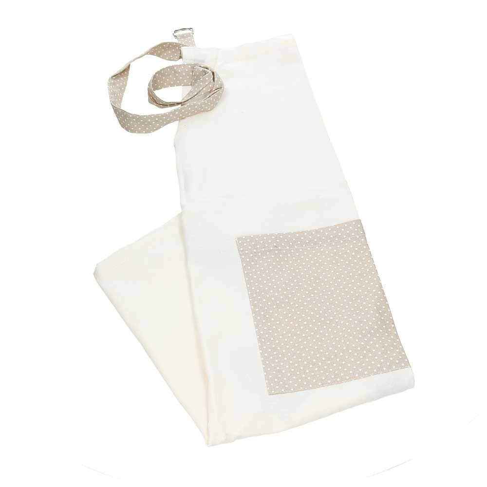 TOGNANA Küchenschürze in grau/rosa/beige mit weißen Punkten aus 100% Baumwolle