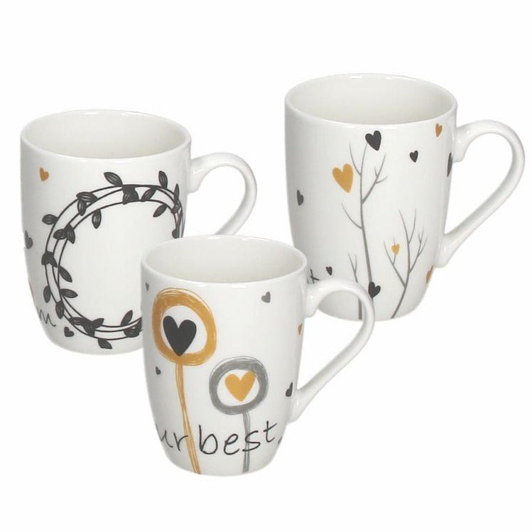 Trinkbecher Iris Goldy aus Porzellan von Tognana - Porzellan aus Italien