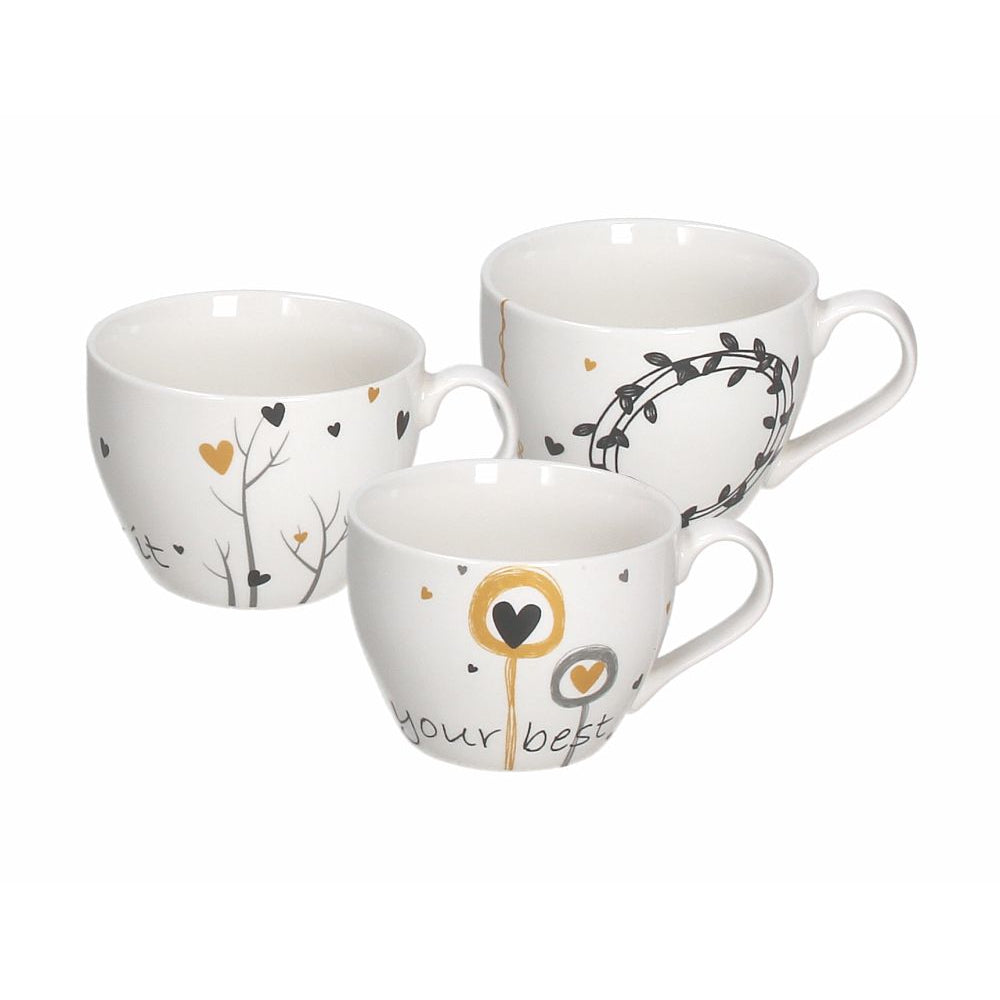 Frühstückstassen IRIS Goldy von Tognana - Porzellan aus Italien