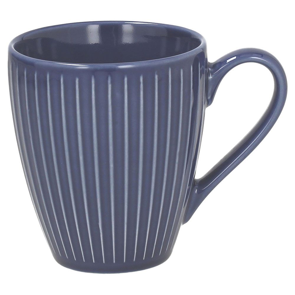 3er Set Kaffeebecher / Becher Relief Algarve aus blauer Keramik - Porzellan aus Italien