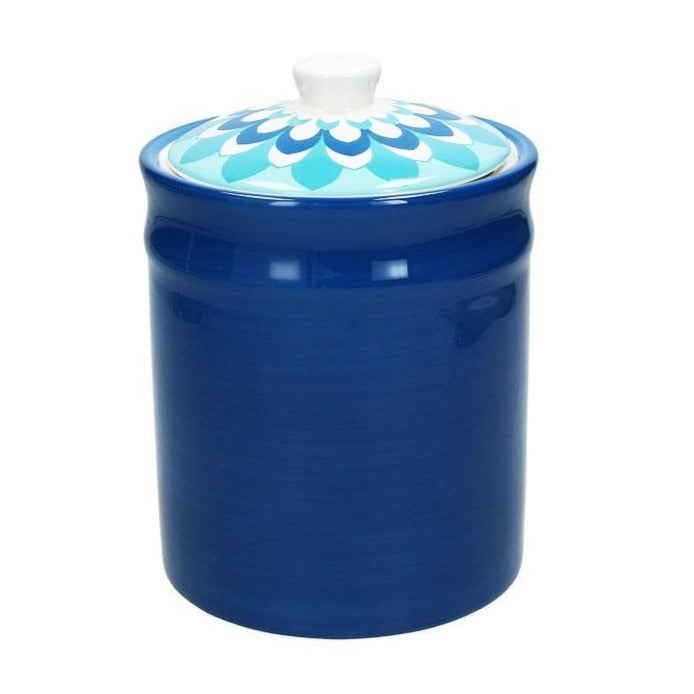 Vorratsdose Blueapp aus blauer Keramik, 1,54 Liter Volumen - Porzellan aus Italien
