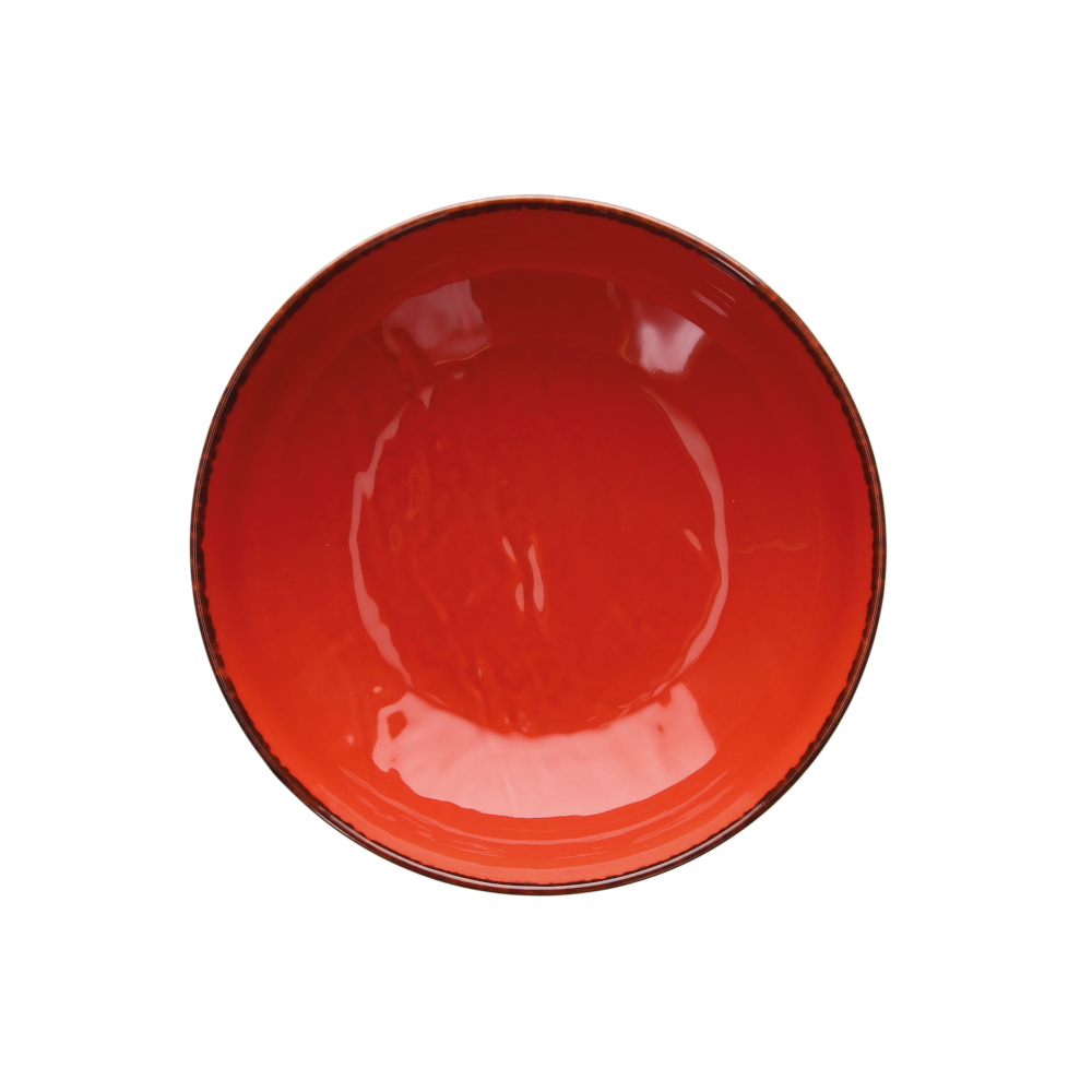 Salatschüssel VULCANIA in orange, 20 cm, Obenansicht Ø - Porzellan aus Italien