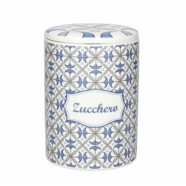 Zuckerdose Tea Time, aus New Bone China Porzellan - Porzellan aus Italien