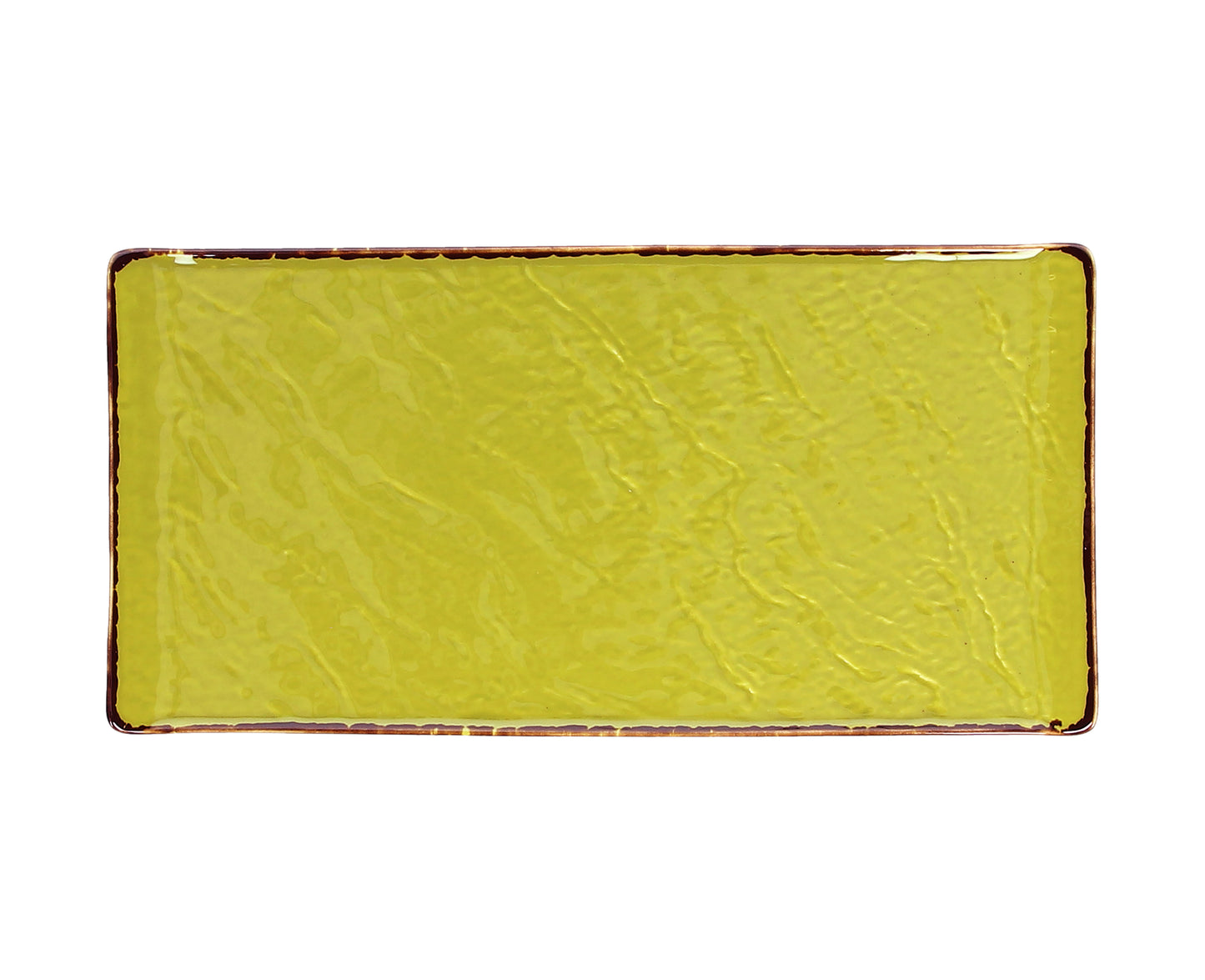 Servierteller / Servierplatte VULCANIA aus Porzellan, 30 x 15 cm, grün- Porzellan aus Italien