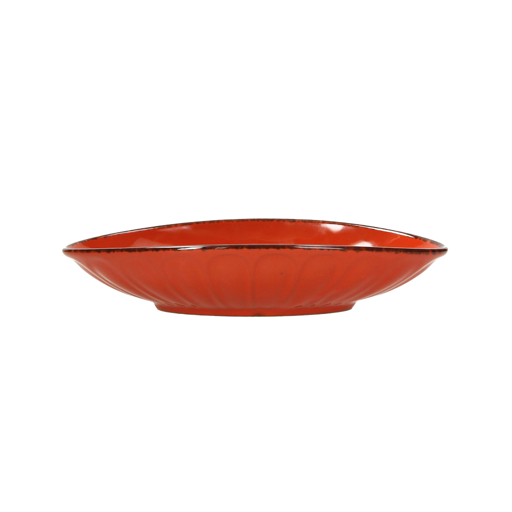 Servierteller / Servierschale VULCANIA, orange, aus Porzellan - Porzellan aus Italien