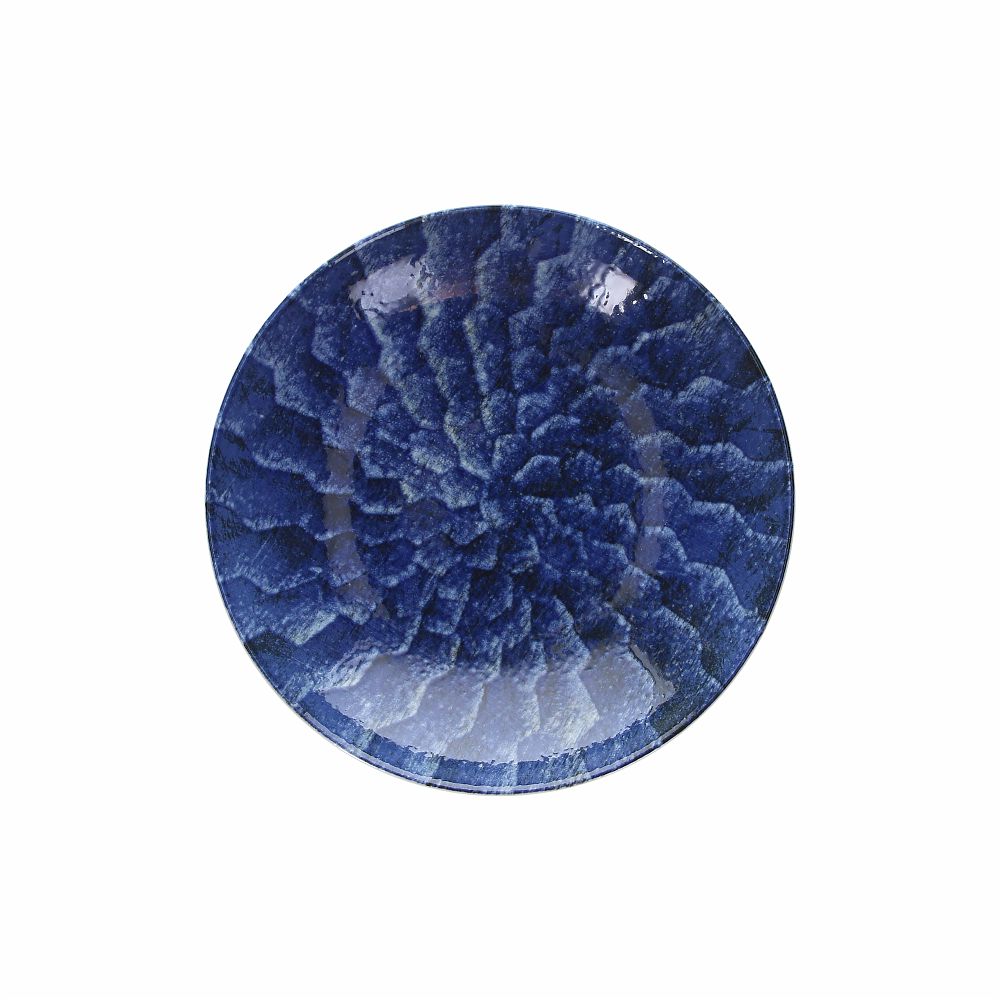 Salatschüssel Alicudi aus blauem Porzellan von Tognana