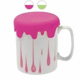 Becher / Kaffeetasse aus Porzellan, 380 ml, Cyclam/Green Color - Porzellan aus Italien 