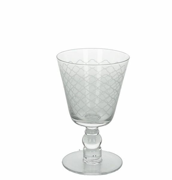 6 x Weinkelch / Weinglas MINERVA, 320 ml. Volumen, 15 cm hoch - Porzellan aus Italien 