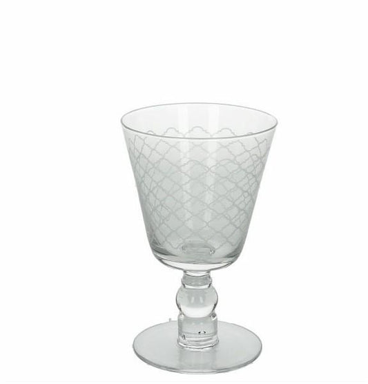6 x Weinkelch / Weinglas MINERVA, 320 ml. Volumen, 15 cm hoch - Porzellan aus Italien 