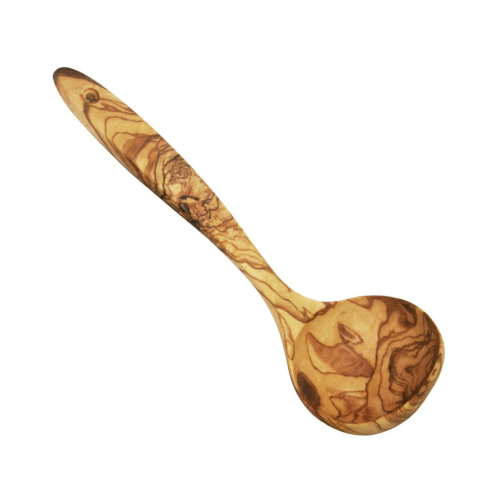Suppenkelle/Suppenschöpfer KeboLiv aus Olivenholz, 26/33 cm - Porzellan aus Italien