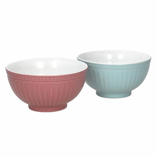 2er Set Müslischalen Concerto in versch. Farben, Ø 14 cm aus Keramik - Porzellan aus Italien 