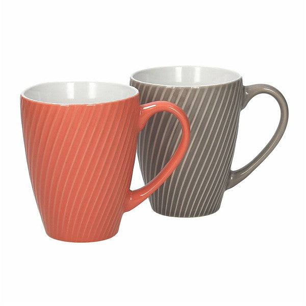 2er Set Becher/Kaffeetasse Concerto, versch. Farbkombis, 380 ml. - Porzellan aus Italien 