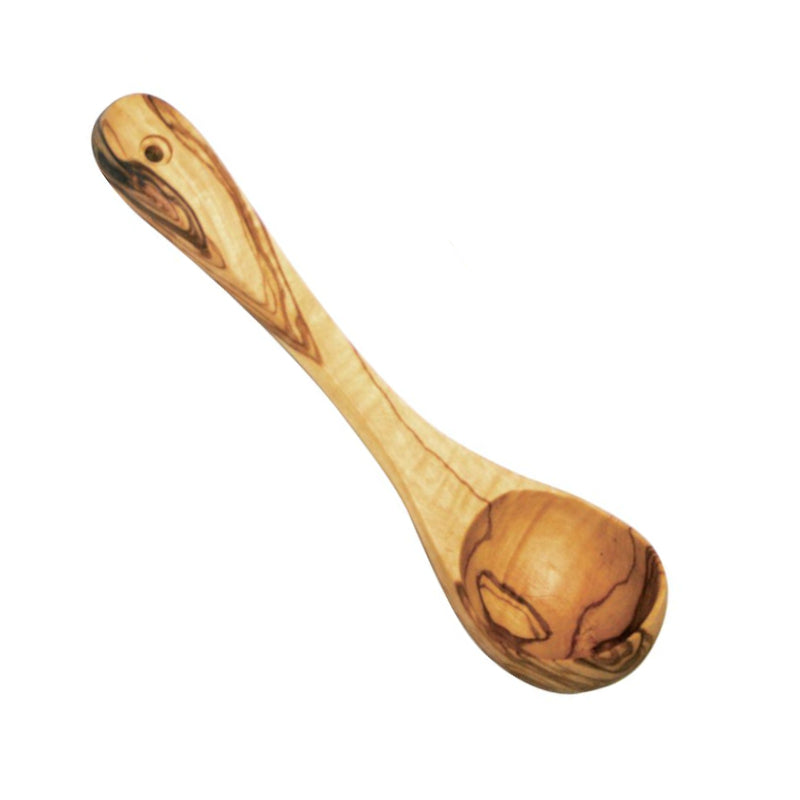Soßen-/Dressinglöffel KeboLiv aus Olivenholz, 25/32 cm - Porzellan aus Italien 