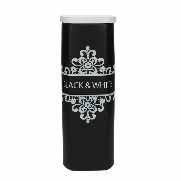 Black & White, rechteckige/runde Porzellandose, verschiedene Größen - Porzellan aus Italien 