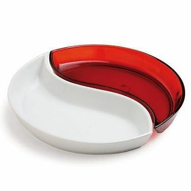 2-tlg. Servierschalen/Antipastischalen DUO aus Glas in drei verschiedenen Farben - Porzellan aus Italien 