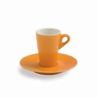 6er Set Espressotasse Mara, versch. Farben, mit Untertasse, Keramik - Porzellan aus Italien 