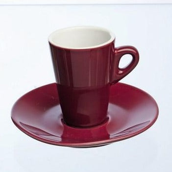 6er Set Espressotasse Mara, versch. Farben, mit Untertasse, Keramik - Porzellan aus Italien 