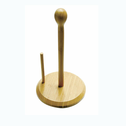 Küchenrollenhalter aus Bambus, 34 cm hoch - Porzellan aus Italien 