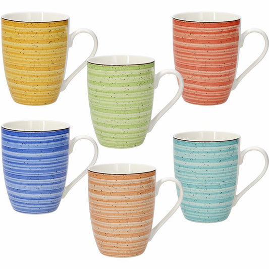 6er Set Becher IRIS Kaleido von Tognana - Porzellan aus Italien