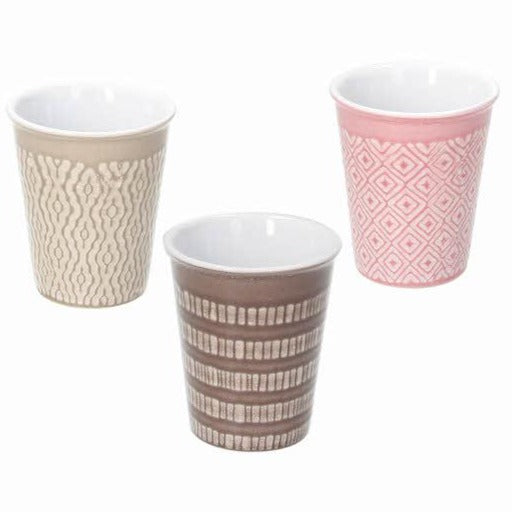 6er Set Kleine Becher Lapis Agata aus Keramik - Porzellan aus Italien
