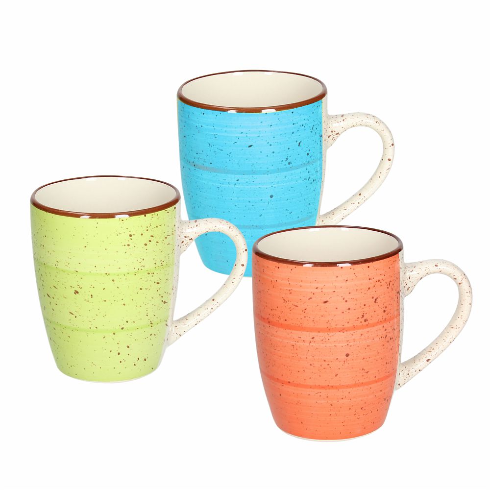 Art & Pepper Becher im Set a 3 Stück, bunt, aus Keramik - Porzellan aus Italien 