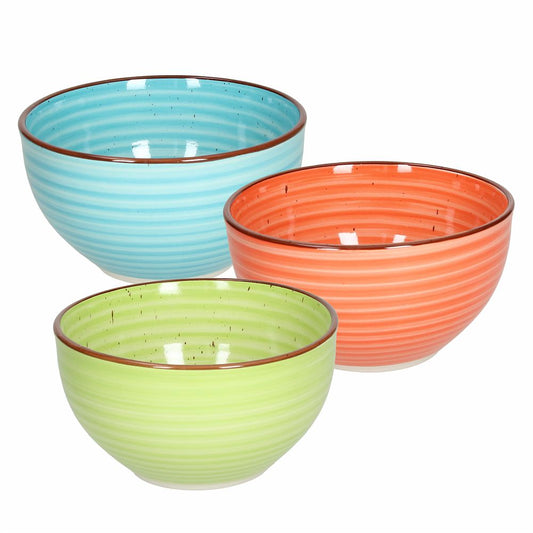 3er Set Müsli-/ Obstschalen aus der Serie Art & Pepper, bunt, aus Keramik - Porzellan aus Italien 