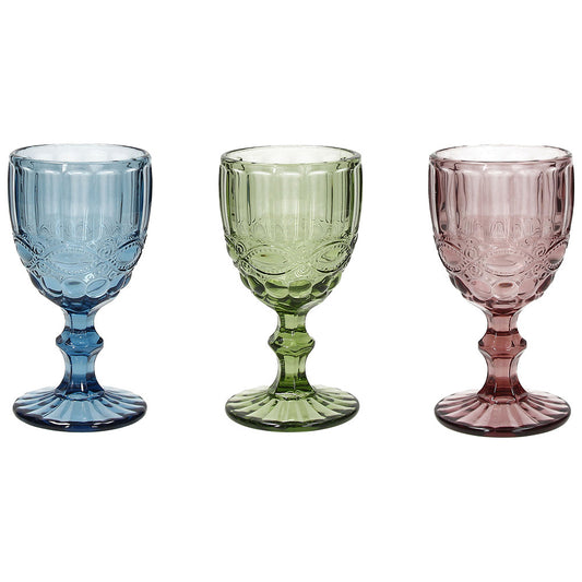6er Set Weinkelch Madame, verschiedene Farbem