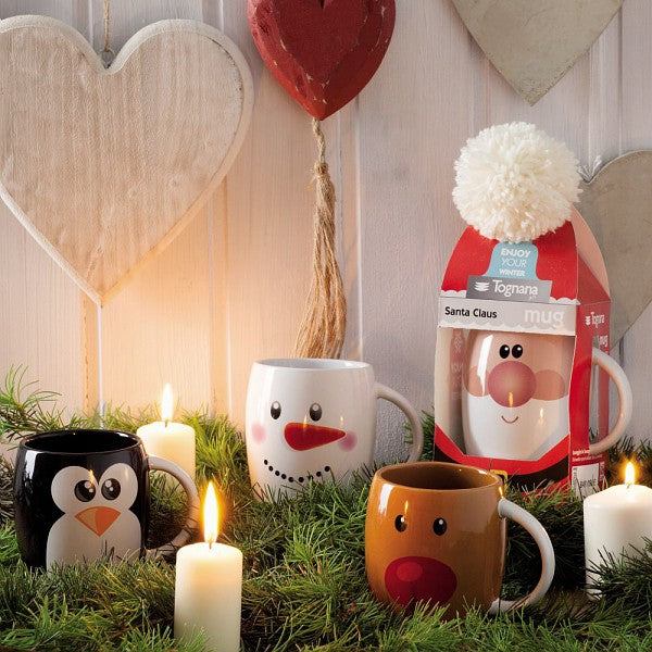 Kaffeebecher / Trinkbecher mit versch. Weihnachtsmotiven - Porzellan aus Italien 