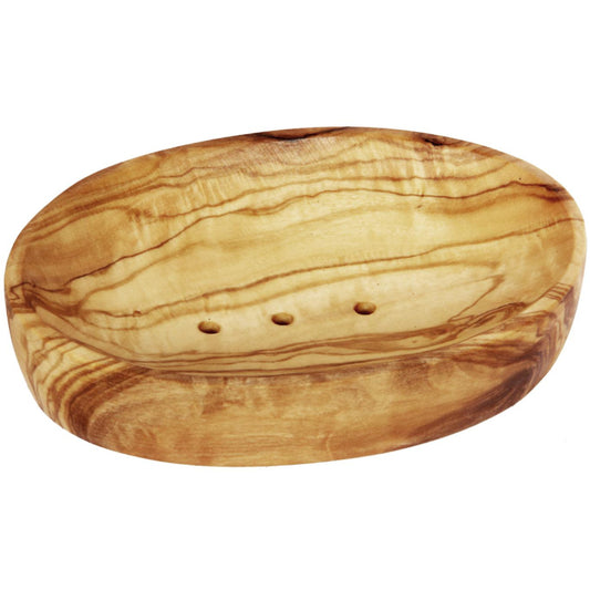 Seifenschale aus Olivenholz von der Marke KeboLiv - Porzellan aus Italien 