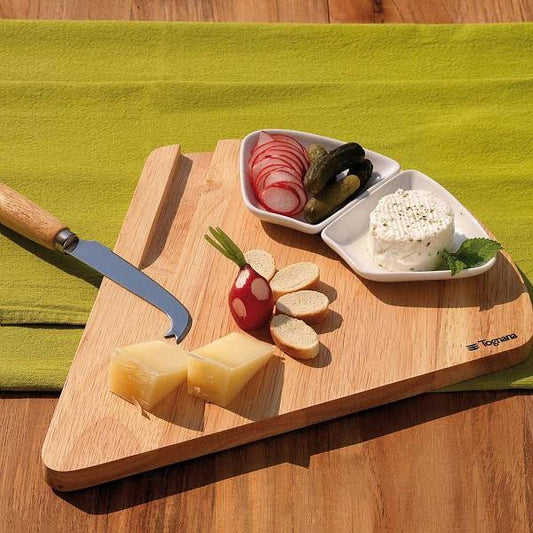 4er Küchenhelfer-Set Roanne Natur, aus Holz und Porzellan - Porzellan aus Italien 