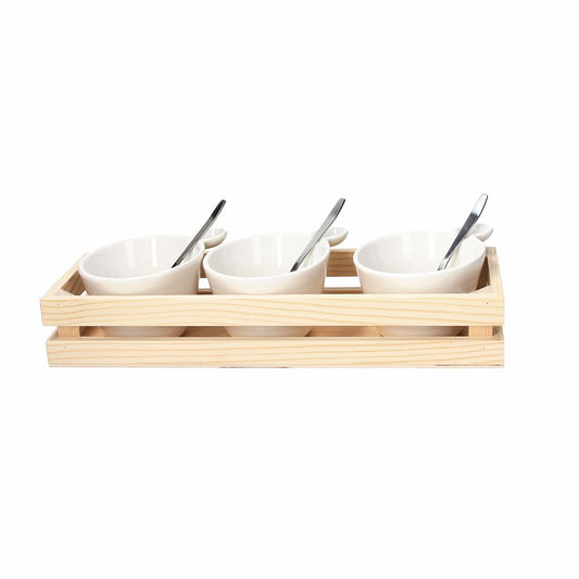 7-tlg. Tapas- /Servier- /Antipastischalen Set - Porzellan aus Italien 